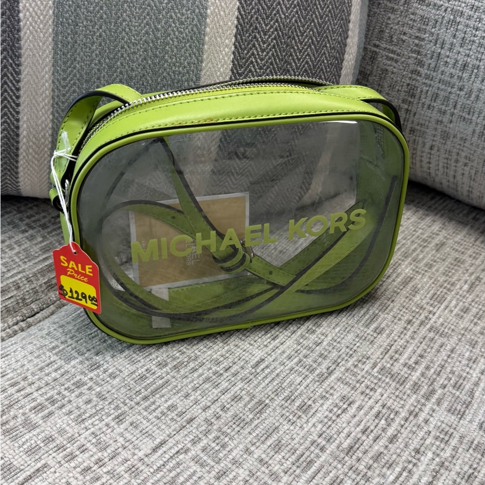 Michael Kors Lime Green Transparent Belt Bag